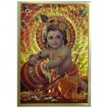 Baby Krishna glitter poster